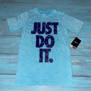 New Boys Large Nike JUST DO IT T-Shirt Short Sleeve Shirt 807308 435